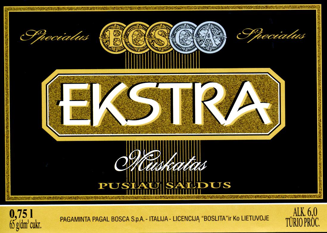 Prekės ženklas: Specialus BOSCA EKSTRA Muskatas PUSIAU SALDUS